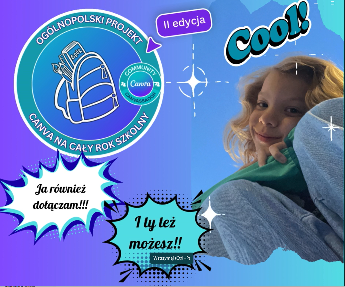 obrazek z łączem do filmiku przedstawiającego szkołę z napisem:  SP 9 przyłącza do projektu